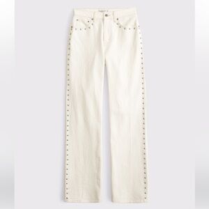 Abercrombie & Fitch Women's Off-White High Rise Jeans
